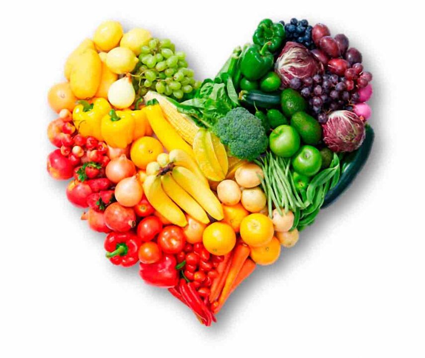 Una varietà di frutta e verdura per la dieta Preferita. 